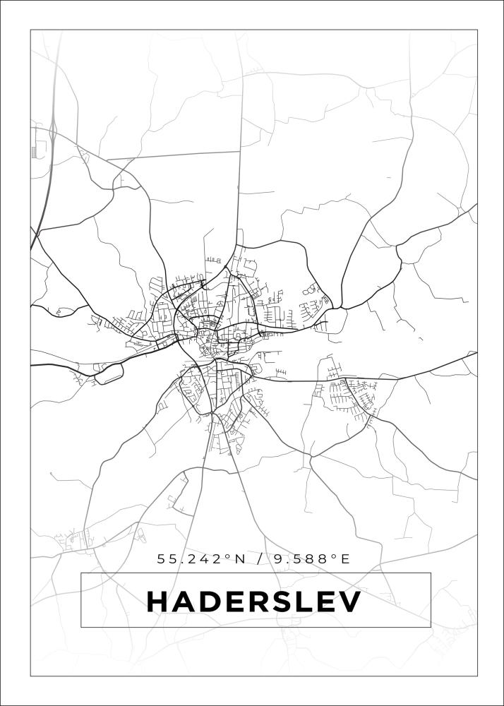 Map - Haderslev - White