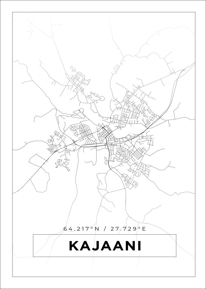 Map - Kajaani - White