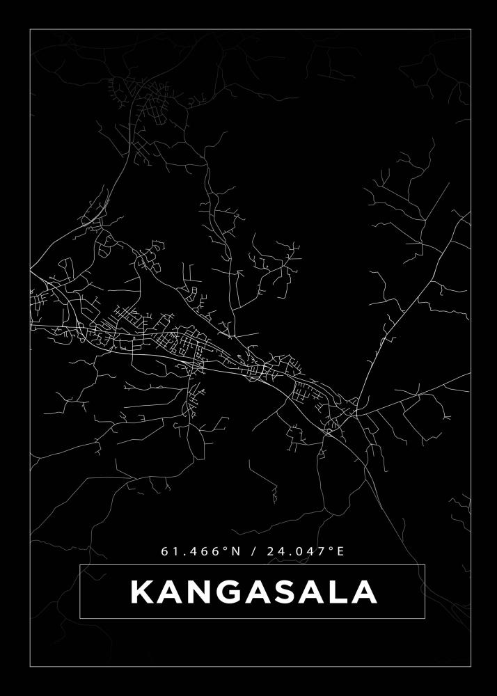 Map - Kangasala - Black