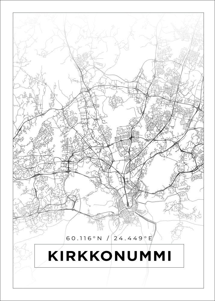 Map - Kirkkonummi - White