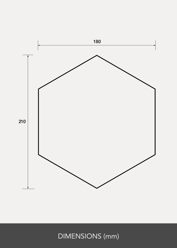 Miroir Set Hexagon 18x21 cm - 5 St