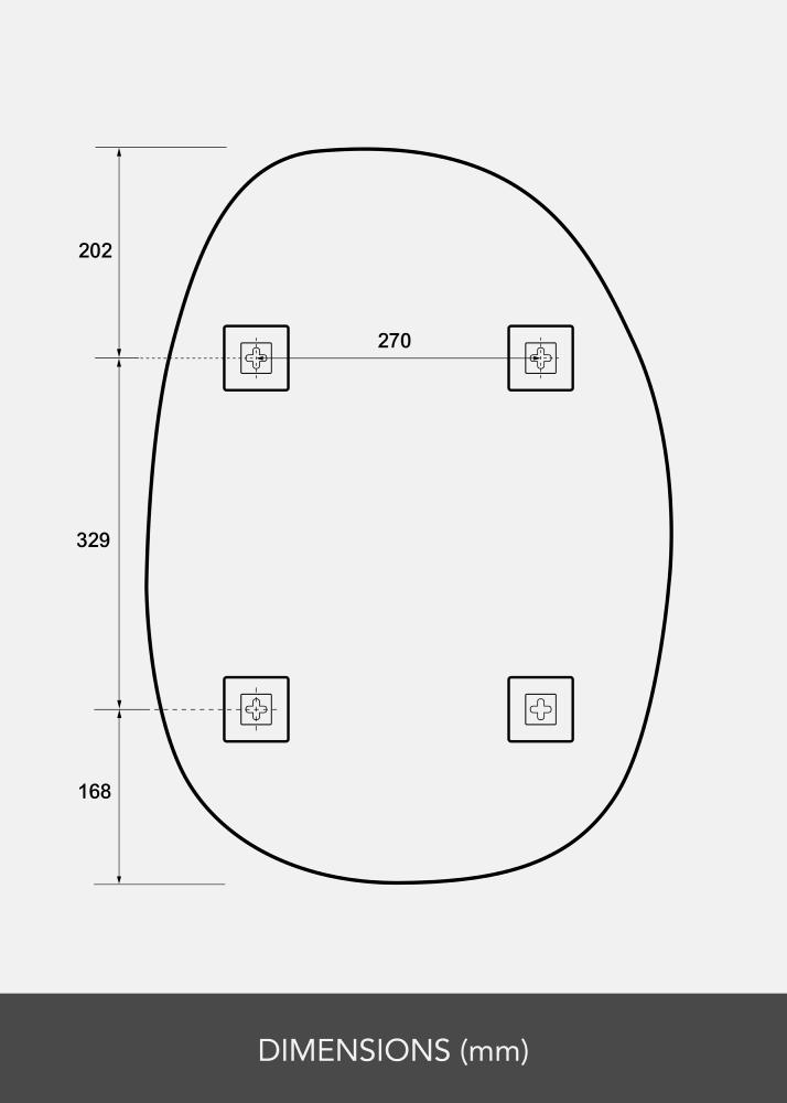 Miroir Oblong II 50x70 cm