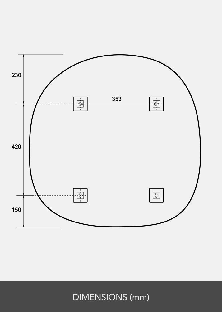 Miroir Roundy 80x80 cm