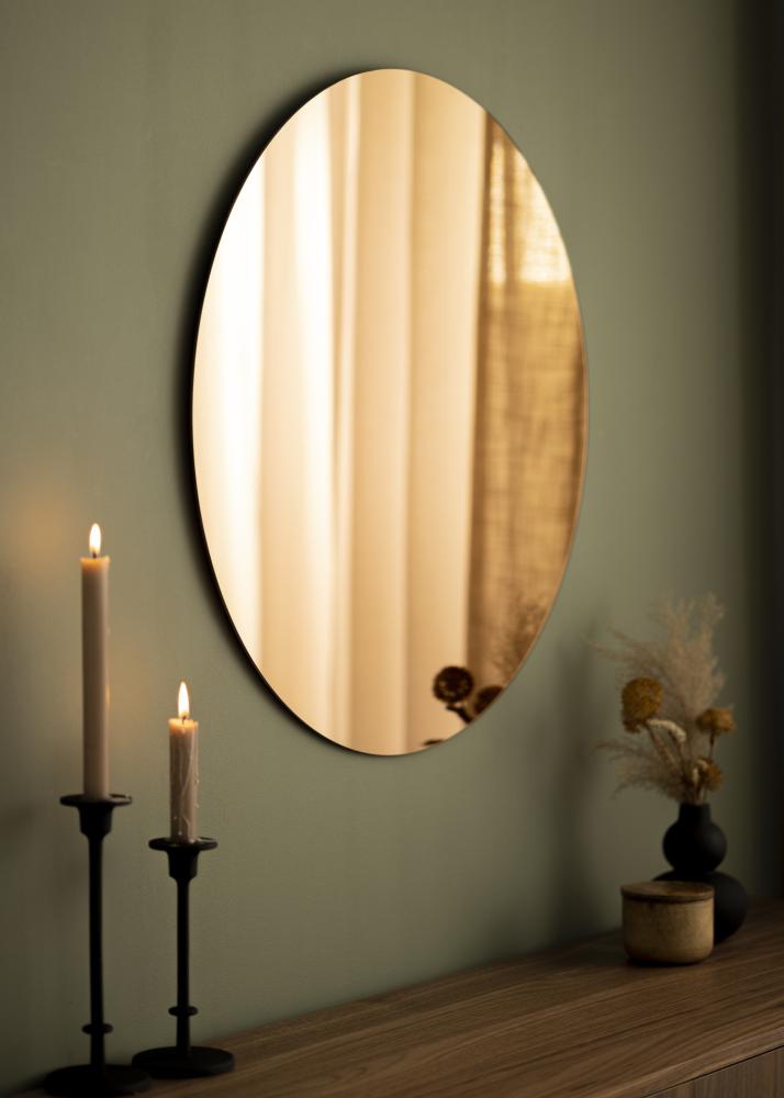 KAILA Miroir rond Rose Gold diamètre 70 cm