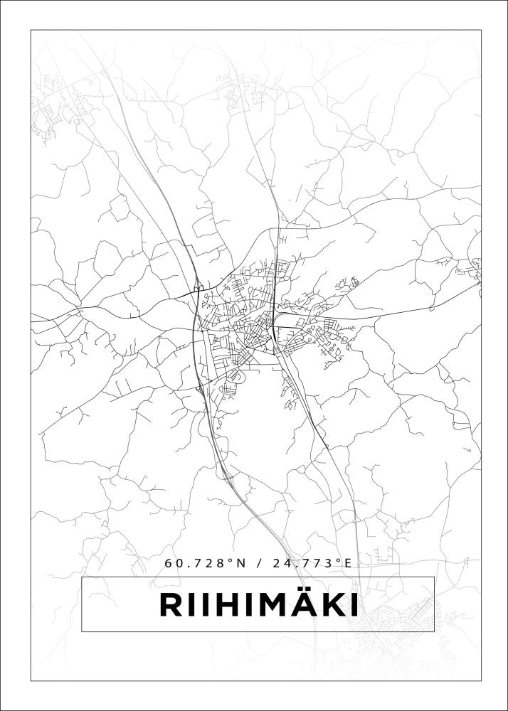 Map - Riihimäki - White