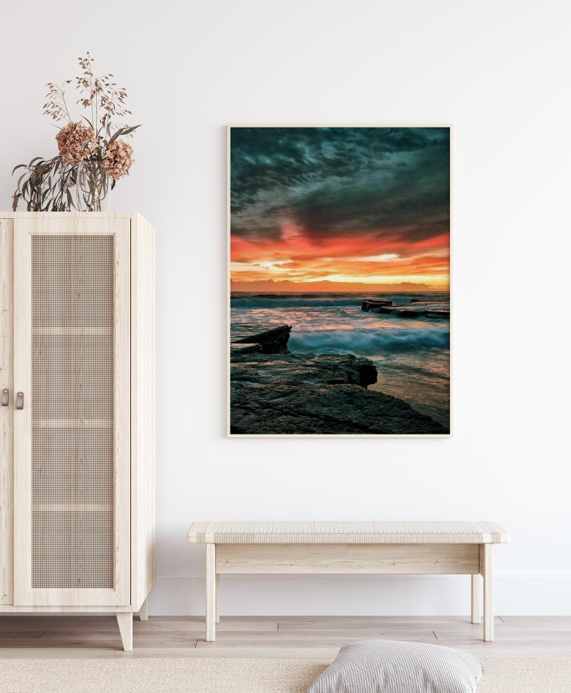 Sunset Over Water Poster