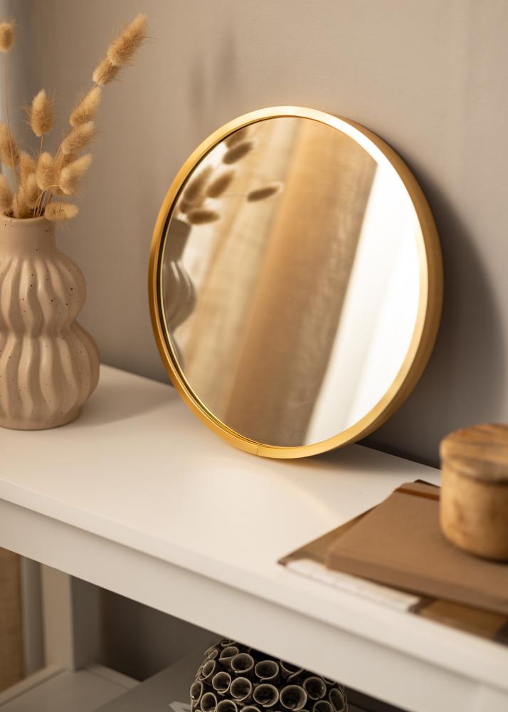 KAILA Miroir rond Edge Gold diamètre 30 cm