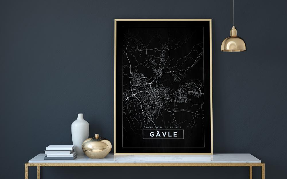 Map - Gävle - Black