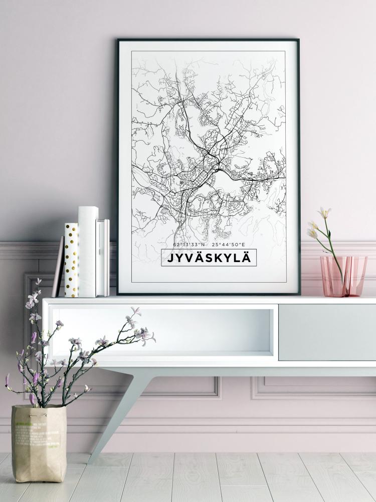 Map - Jyväskylä - White