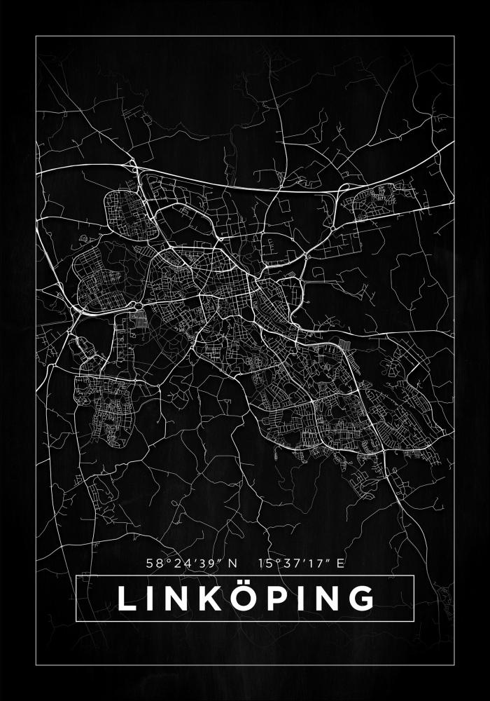 Map - Linköping - Black