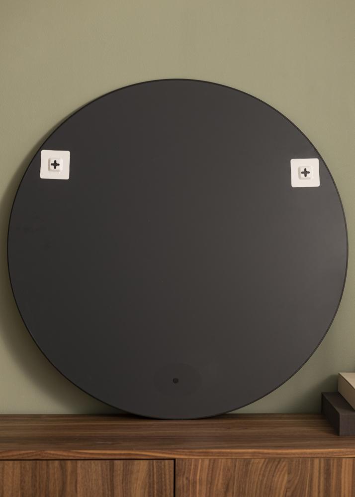 KAILA Round Mirror - Thin Black diamètre 80 cm