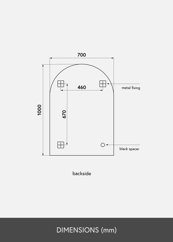 KAILA Miroir Cut Oval 70x100 cm